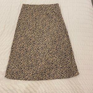 Leopard Print Midi Skirt